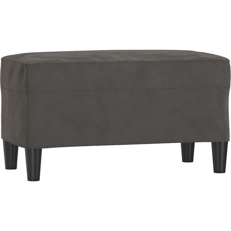 vidaXL Banco de terciopelo gris oscuro 70x35x41 cm (1/2)