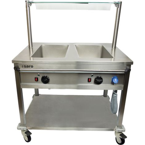 Chariot bain-marie - 2xGN 1/1 - 2kW - 904x704x850mm - BTS-2 - Saro