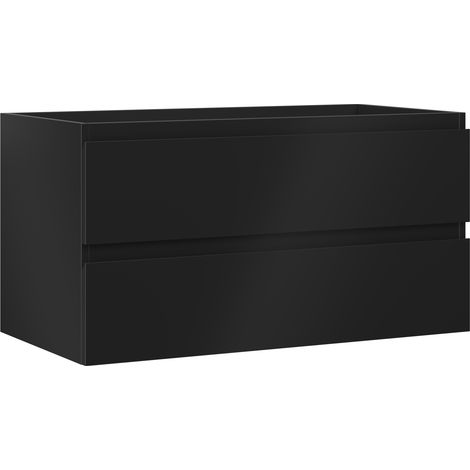 Mexen Orio Badezimmerschrank 90 cm, 2 Schubladen, schwarz matt - 91A10-09047-2-BFF71 (1/5)