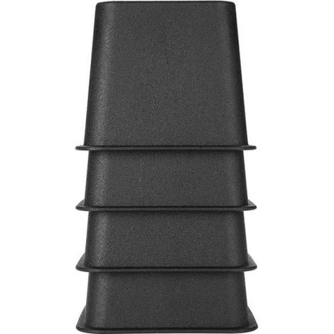 4 pcs 3\" Rehausseur Meuble Rehausseur Pieds de lit Ajouter Hauteurs Meuble REHAUSSEUR DE CHAISE ELEVATEUR noir HB046 (1/4)