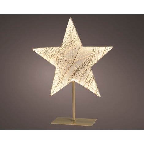 Stella LED in tessuto 11 x 38 x 50 cm bianco Peraga Christmas
