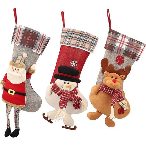 Weihnachtsstrumpf-Set, 3 Stück, 48 cm hoch (1/5)