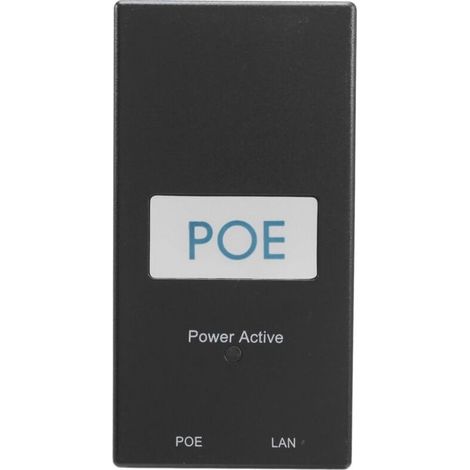 Adaptateur Ethernet Injecteur Alimentation PoE 24V 0.5A pour Caméra IP Surveillance CCTV (1/5)