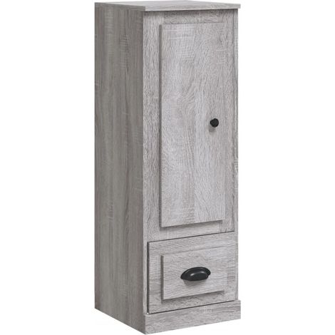 Credenza buffet cassettiera mobile contenitore organizer cucina soggiorno soggiorno alto sonoma 36 x 35,5 x 103,5 cm pannelli compositi grigio 020035354