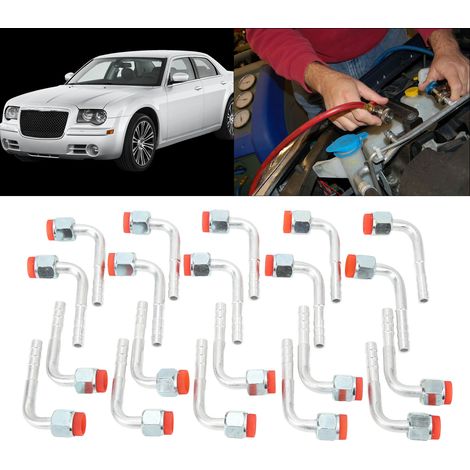 Lot de 20 connecteurs en aluminium pour climatisation automobile, angle de courbure de 90 degrés, pièces de climatisation universelles, 4/1/2 pouces (numéro de pièce : LR-FT002) (1/5)