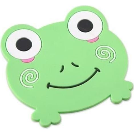 SET DE TABLE SET DE TABLEfrog--Tapis en Silicone en forme de dessin animé résistant à la chaleur sous verres porte Pot antidérapant (1/4)