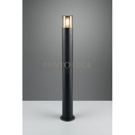 HOOSIC PALO ALTO DA ESTERNO ANTRACITE CON DIFFUSORI FUME' IP44 H. 80CM  1 LUCE ATTACCO E27