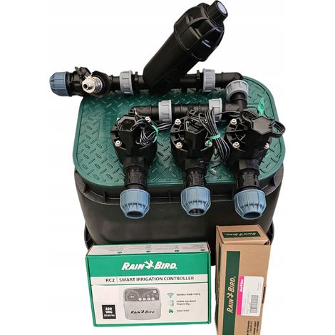 Kit Rain Bird a 3 sezioni: collettore con filtro e compressore, RC2, RSDBex, pozzetto, PE 20 (1/5)