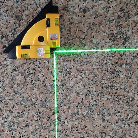 Niveau laser à angle droit, jaune, projecteur laser à 1 pièce pour carreaux muraux Projecteur laser à 90 degrés (1/5)