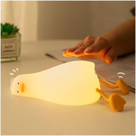 Enten-Nachtlicht, LED-Baby-Silikon-Enten-Nachtlicht mit Handyhalterung, wiederaufladbares Kinder-Nachtlicht, tragbares Nachtlicht mit Timerfunktion, Weihnachtsgeschenk für Mädchen und Jungen (1/5)