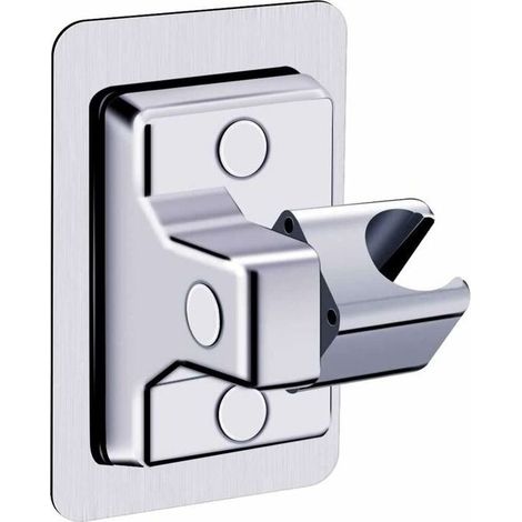 Supporto per soffione doccia, angolo regolabile a 360°, robusto supporto per soffione doccia in ABS, non richiede foratura, staffa (1/4)