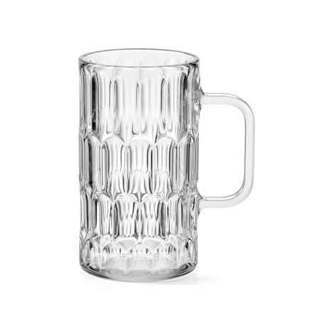 Guzzini Vaso de cerveza Vanity 590 ml de cristal acrílico transparente – Copa resistente de diseño elegante