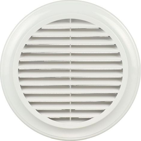 Grille d'aération rond blanc diamètre 150 mm