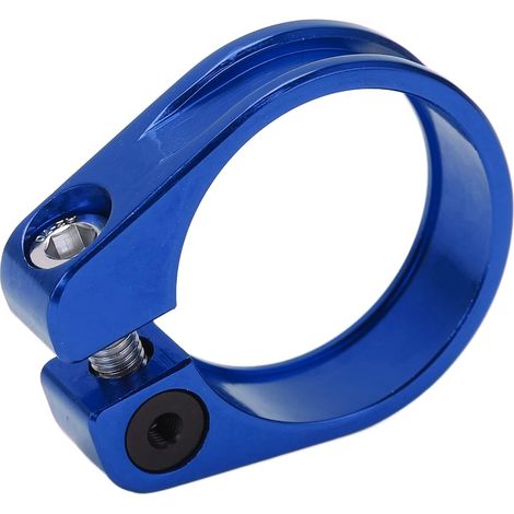 Pince De Tige De Selle De Vélo, Pince De Tige De Selle De Vélo De Conception Creuse Ergonomique De Coupe CNC en Alliage D'aluminium De 31,8 Mm(Bleu) (1/5)