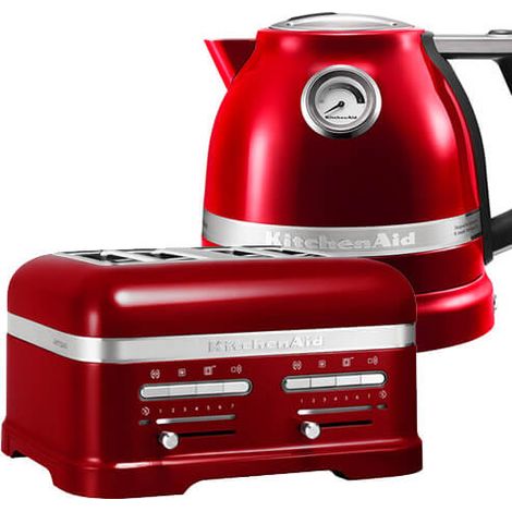 KitchenAid Artisan Candy Apple 4 Slot Toaster and Kettle Set