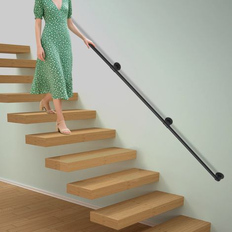【Maison connectée】Kit de main courante murale pour escalier – Barre d'appui pour intérieur, 2,4 m (8 ft) (1/5)