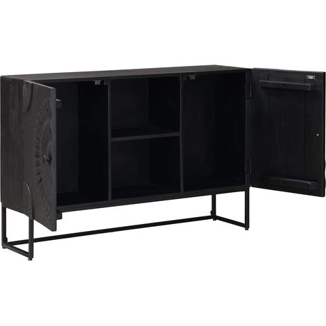 Maison La Vie - Buffet Salon Moderne - Meuble de rangement - Noir 105 x 30 x 68 cm bu4834 (1/5)