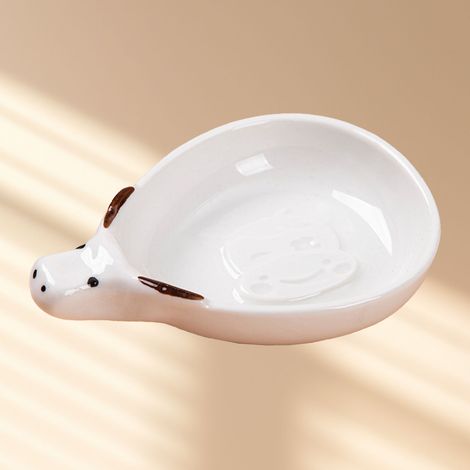 Plat à sauce en céramique gaufrée à motif de dessin animé créatif, plat à vinaigre pour la cuisine, plat à sauces, plat à vinaigre, motif taureau (1/5)