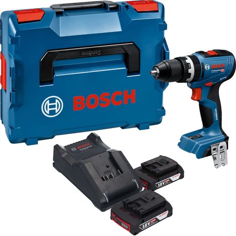Bosch GSB 18V-65 Professional Akku Schlagbohrschrauber 18 V 65 Nm Brushless + 2x Akku 2,0 Ah + Ladegerät + L-Boxx