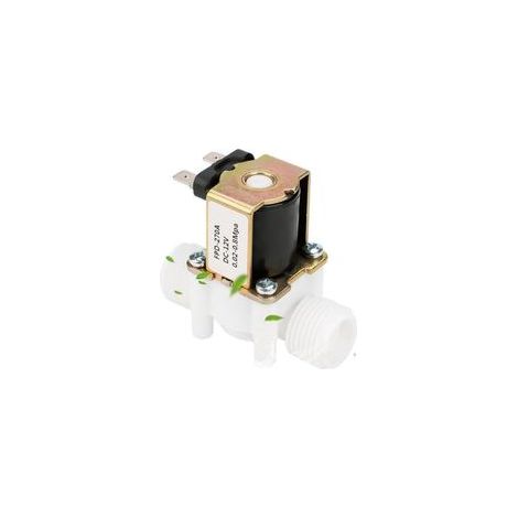 Électrovanne 12V G1 / 2&34 Vanne Électrique en Plastique de l'Eau Solénoïde d'Admission Normalement Fermé de N/C pour la Distribution de l'Eau (1/5)