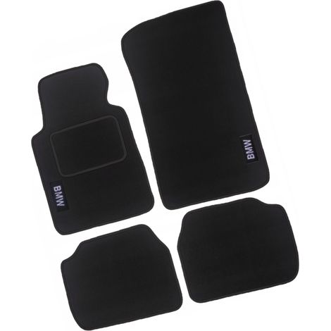 Tapis de sol en velours, essuie-glaces et broderie BMW B pour BMW E46 (1998-2007). (1/4)