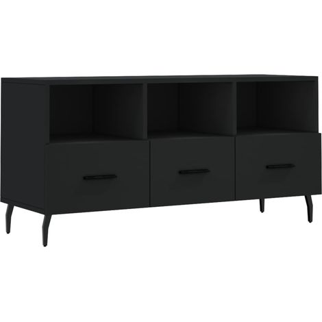 Mobile TV multimediale scaffale per televisione televisione buffet sala da pranzo soggiorno camera da letto 102 x 36 x 50 cm multistrato nero 020025608