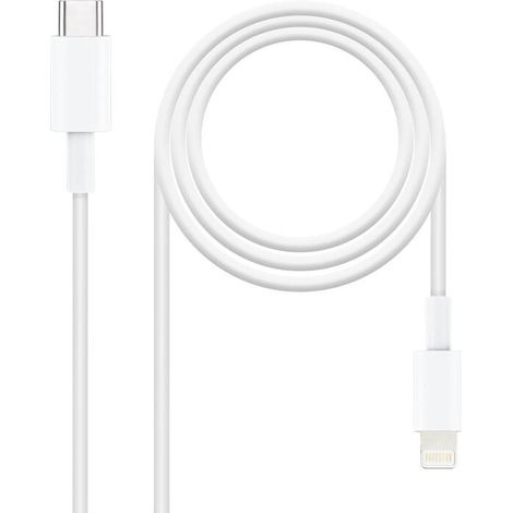 Cable Lightning NANOCABLE 10.10.0602 Blanco 2 m (1/4)