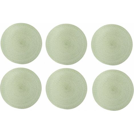 Lot de 6 sets de table ronds - D 33 cm - Vert - Livraison gratuite (1/3)