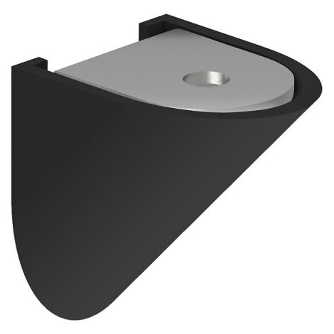 Metallwinkel mit Abdeckung, 16 Stk., schwarz