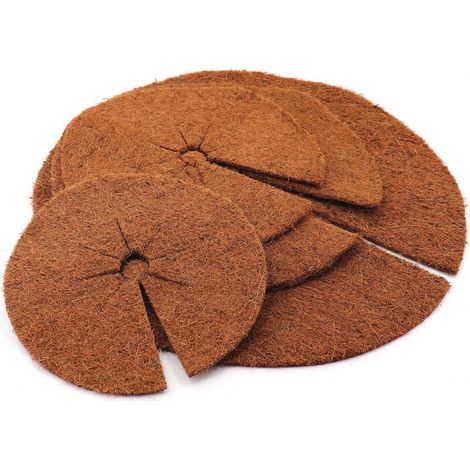 5 disques de paillis de noix de coco 45cm tapis en fibre de coco tapis de protection des plantes en fibre de coco (1/5)