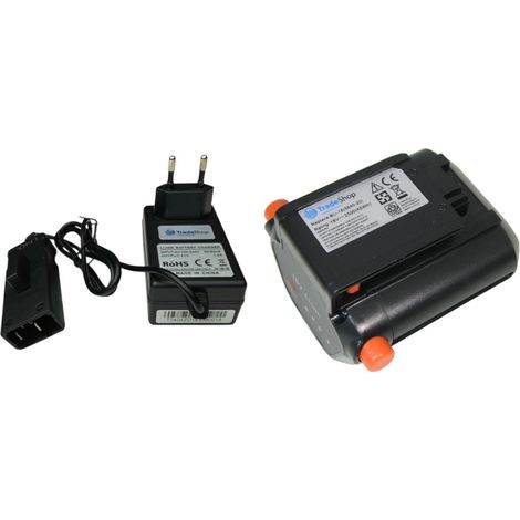 Trade-Shop 2in1 Set: Li-Ion Akku 18V 2500mAh + Ladegerät für Gardena Allround Bläser AccuJet 18-Li (9335), PowerMax Li-18/32 (5039) (1/5)