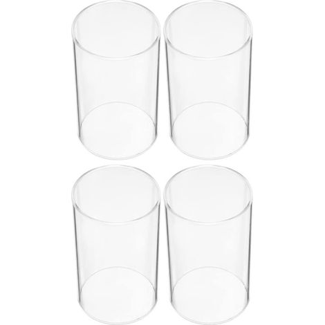 Portacandele 4 Pezzi Vetro Trasparente Borosilicato 10x7x7 cm (1/5)