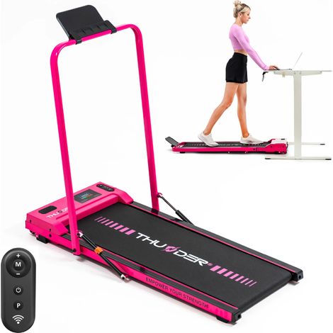 Tapis roulant elettrico pieghevole THUNDER VIVA-ROSA 8 km/h motorizzato domestico Schermo LED rosa 110 kg (1/5)