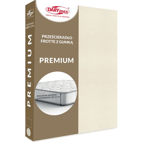 Lenzuolo con angoli 90x200 in spugna pesante 200 TERRY FREYE color crema ecru (1/5)