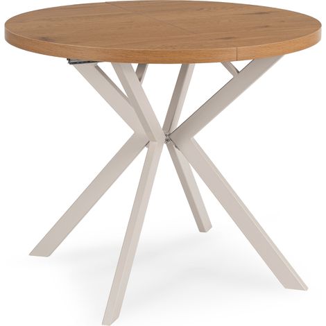 Tavolo rotondo allungabile Lugo 90-190 cm Rovere/Cashmere Moderno (1/5)
