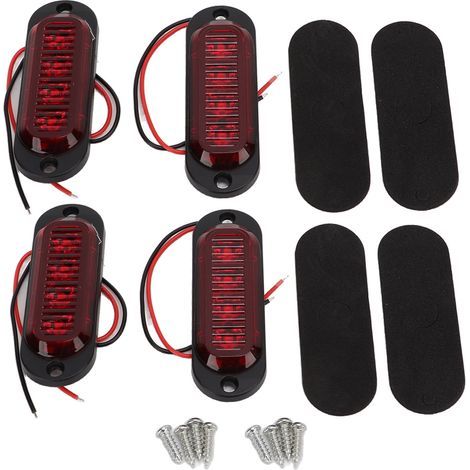 Set of 4 truck side marker lights, high brightness 3000K, IP65 waterproof LEDs, easy installation, 12-24V emergency flashlight (1/5)