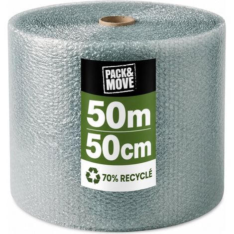 Pack and Move - Rouleau Papier bulles - 50m x 50cm - emballage déménagement (1/5)