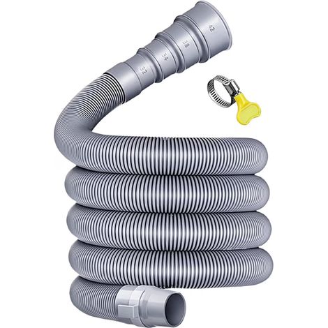 3/4" 5 m Faltbarer Wohnmobil-Abwasserschlauch-Satz mit verstellbarem Adapter und Klemme, auslaufsicheres, robustes, flexibles Abflussrohr für Wohnmobile und Anhänger (1/5)