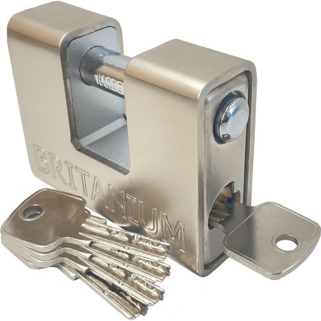 1 Cadenas Anse 12mm, Acier Trempé, Cylindre Anti-Perçage, Boîtier Blindé, Pour Container, Portail (1/5)