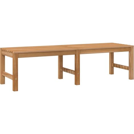 Banc de jardin meuble de patio d'extérieur terrasse 150 x 40 x 45 cm bois de teck massif (1/5)
