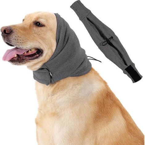 Protection auditive et Cache-Oreilles pour Chien - Sweat à Capuche - Chauffe-Oreilles Respirant avec réduction du Bruit - pour Chiens anxieux en Cas de Feux d'artifice, d'orage,S (1/5)