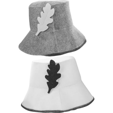 Set di 2 cappelli da sauna in feltro unisex, protezione e accessorio anti-umidità per sessioni di sauna e hammam