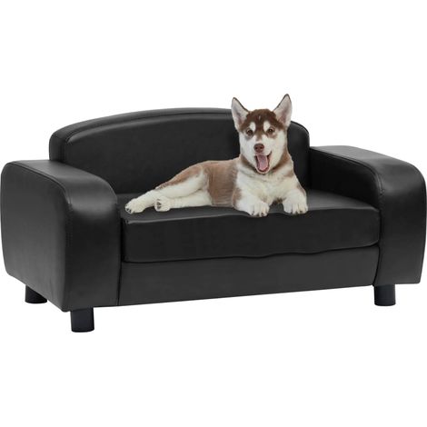 Canapé pour chien,Lit pour chien Noir 80x50x40 cm Similicuir CFW968987 (1/5)