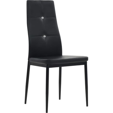 Maison Exclusive - Sedie da Pranzo 2 pz Nere in Similpelle