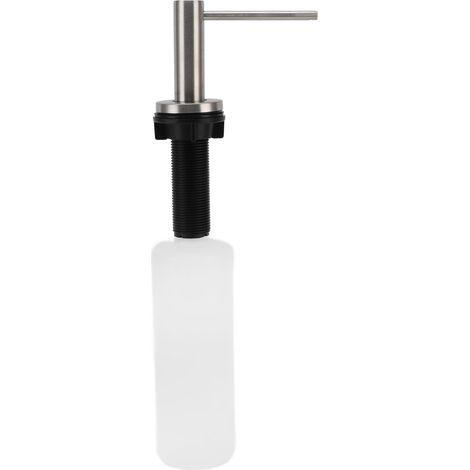 Soavoa Distributeur De Savon En Acier Inoxydable 304 Pour Cuisine Et Salle De Bain Recharge Par Le Haut 350ml (1/4)