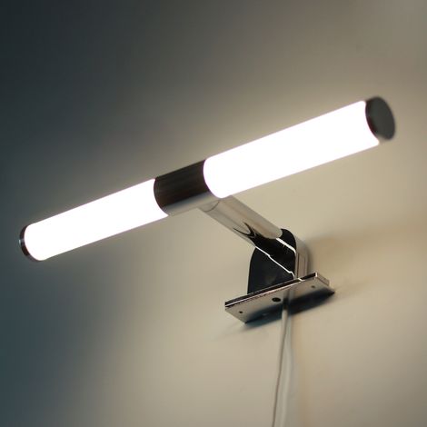 DILUMEN LED Spiegellampe Badezimmer 5W 550LM 30cm Neutralweiß 4000K,3in1 Montage 230V Spiegelleuchte Bad,Spiegellampen für das bad,IP44,Verchromung (1/5)