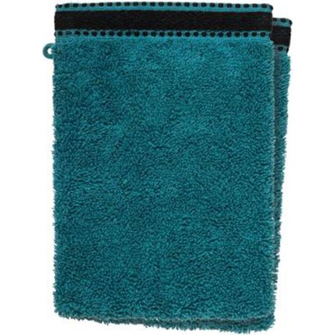 Lot de 2 Gants de Toilette "Joia" 15x21cm Bleu Canard