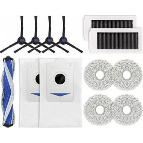Zum Zubehör für den Ecovacs X5 Pro Saugroboter gehören 1 rotierende Bürste, 4 Seitenbürsten, 2 Filter, 2 Aktivkohle-Staubbeutel und 4 Reinigungstücher. (1/5)