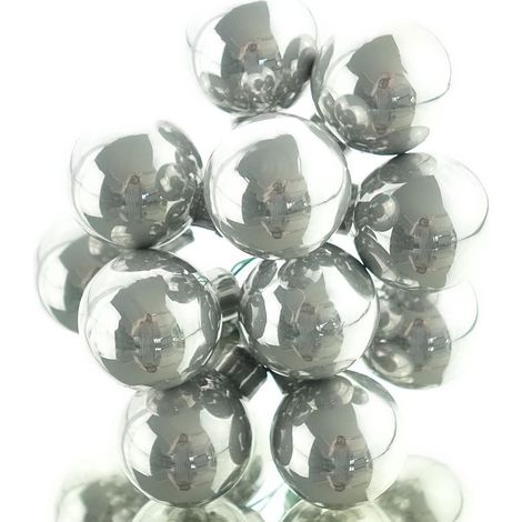 Mini-Weihnachtskugeln Hazy Blue am Draht Ø 2,5 cm aus Glas - 12er Set