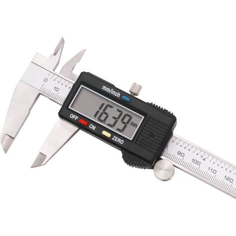 Pied a Coulisse,Pied à Coulisse Digital 150mm Acier Inoxydable Grand Écran LCD Précision Réglable 0.01mm, mm/inch conversion, Résiste aux Eclaboussures, Mesure de l'industrie domestique Lefou (1/5)